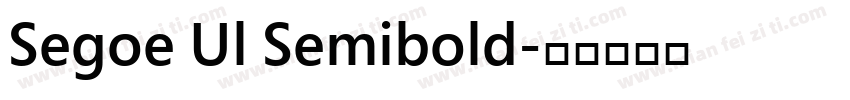 Segoe Ul Semibold字体转换